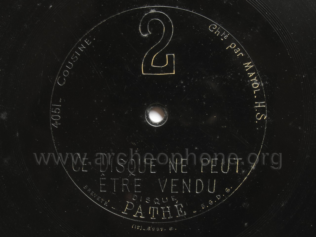 Photo du disque ou cylindre en question