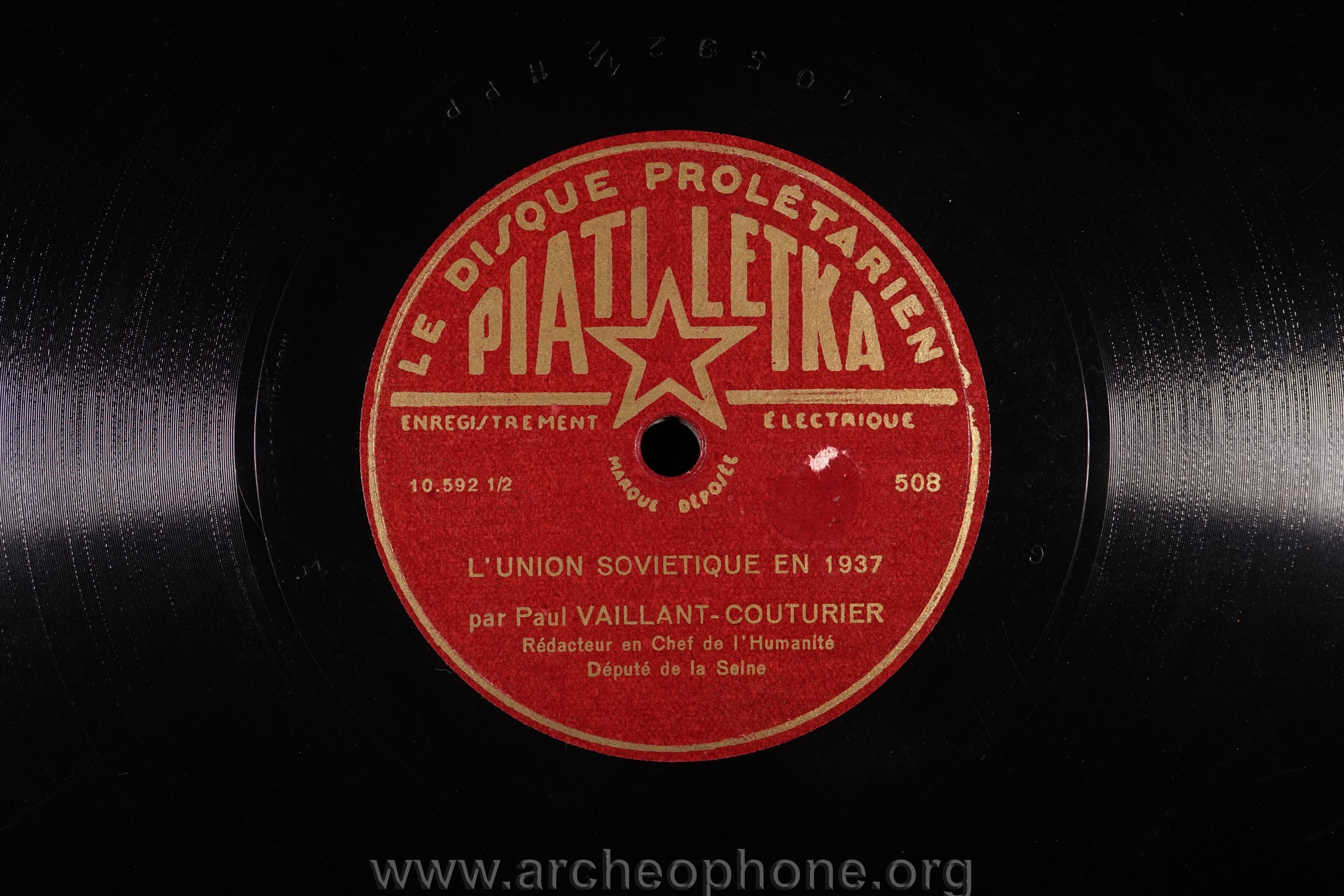 Photo du disque ou cylindre en question