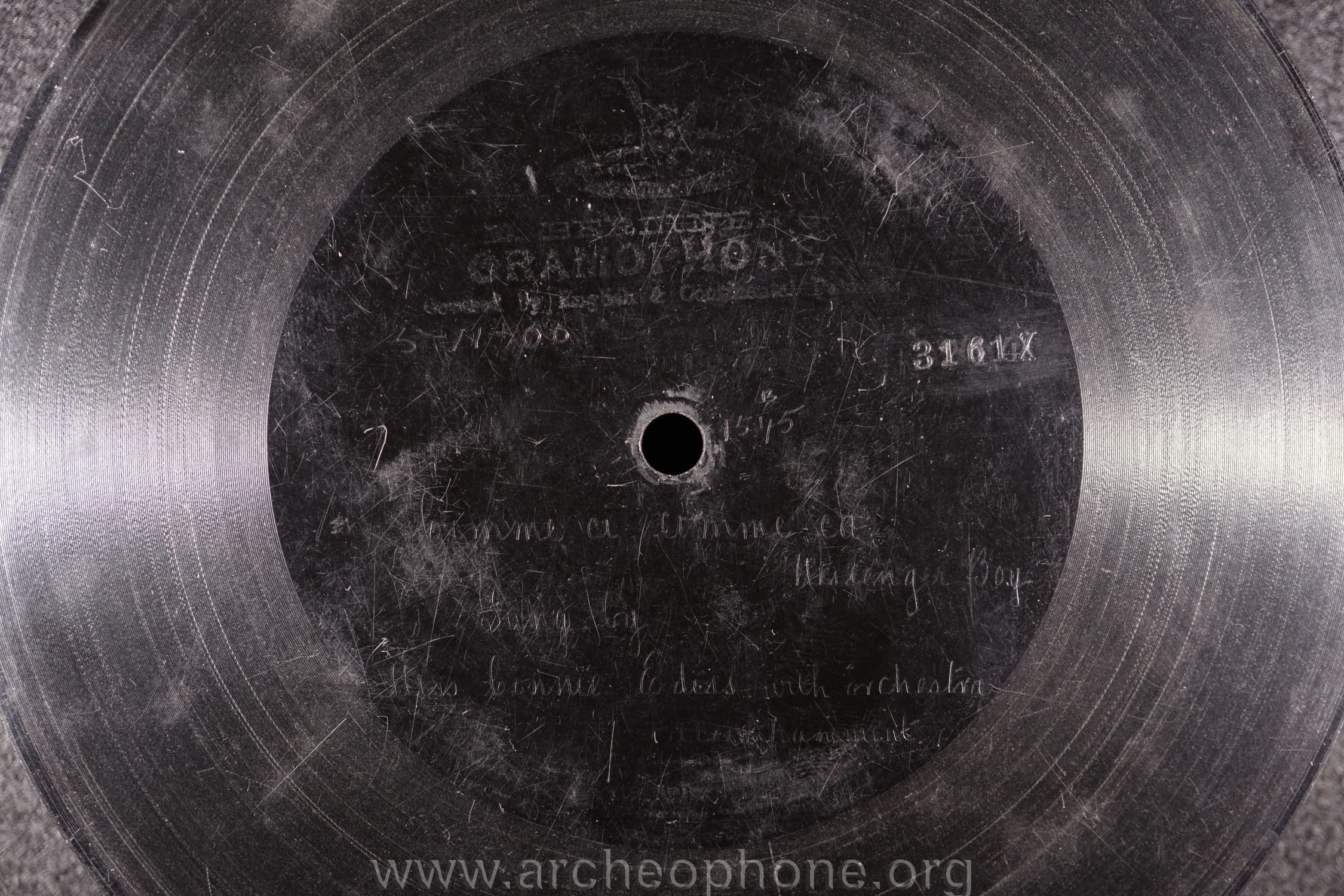 Photo du disque ou cylindre en question