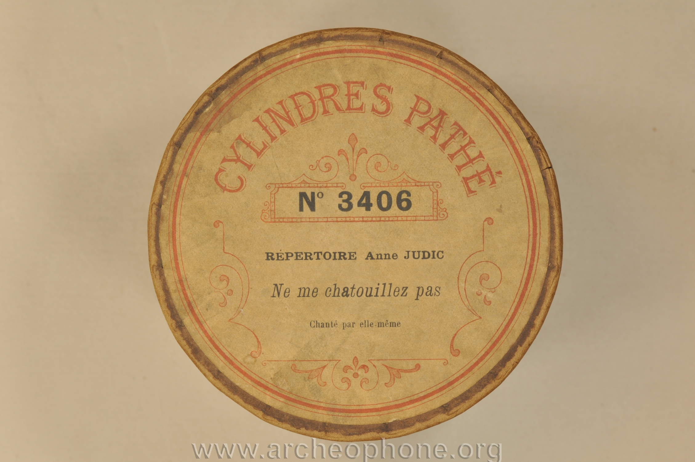 Photo du disque ou cylindre en question
