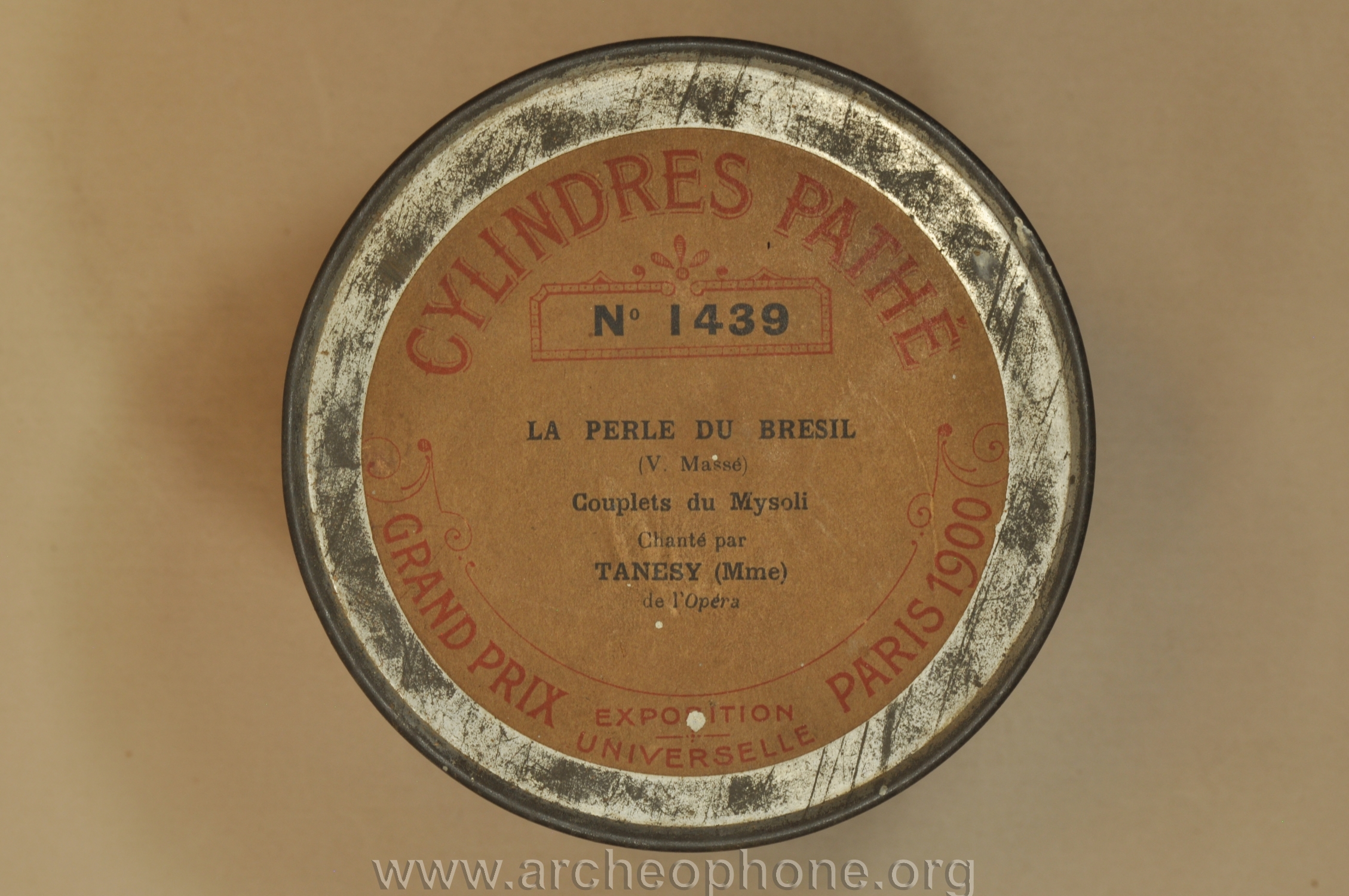 Photo du disque ou cylindre en question