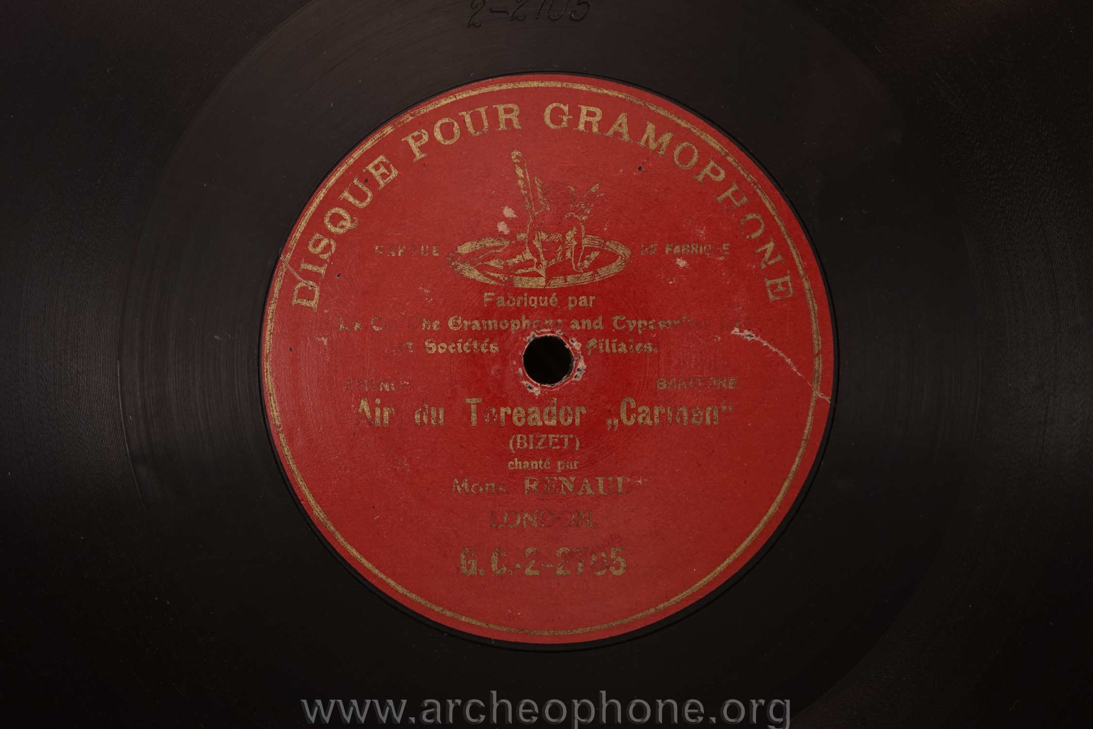 Photo du disque ou cylindre en question