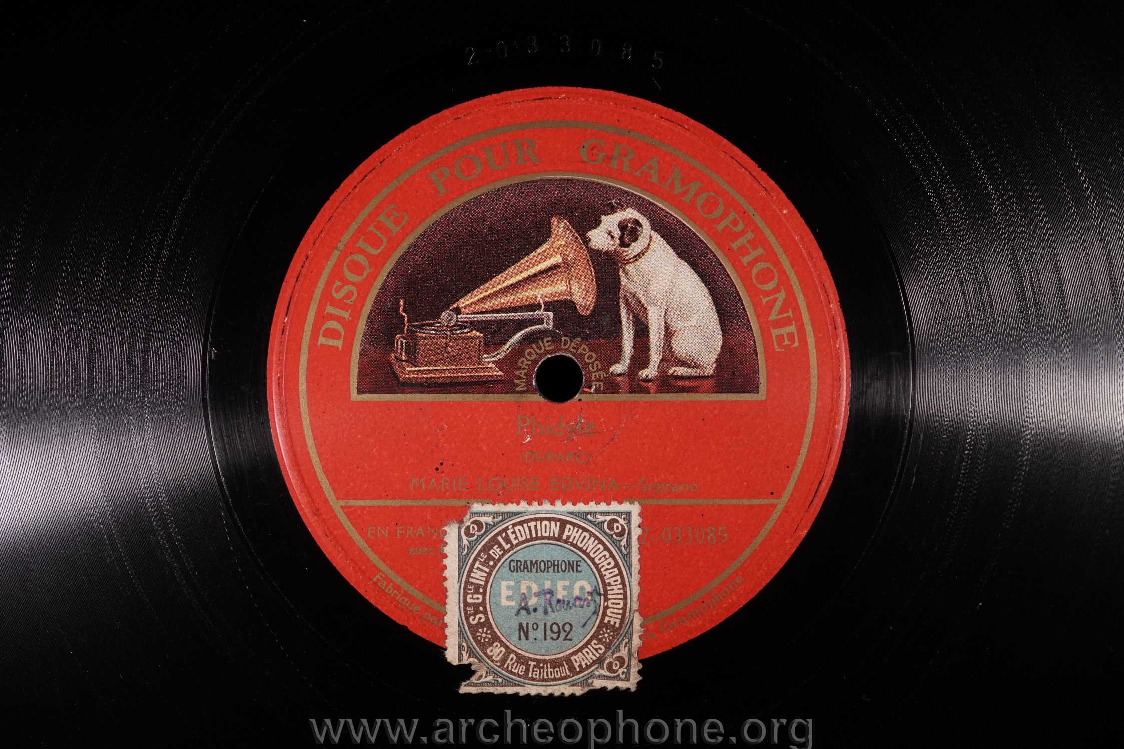 Photo du disque ou cylindre en question