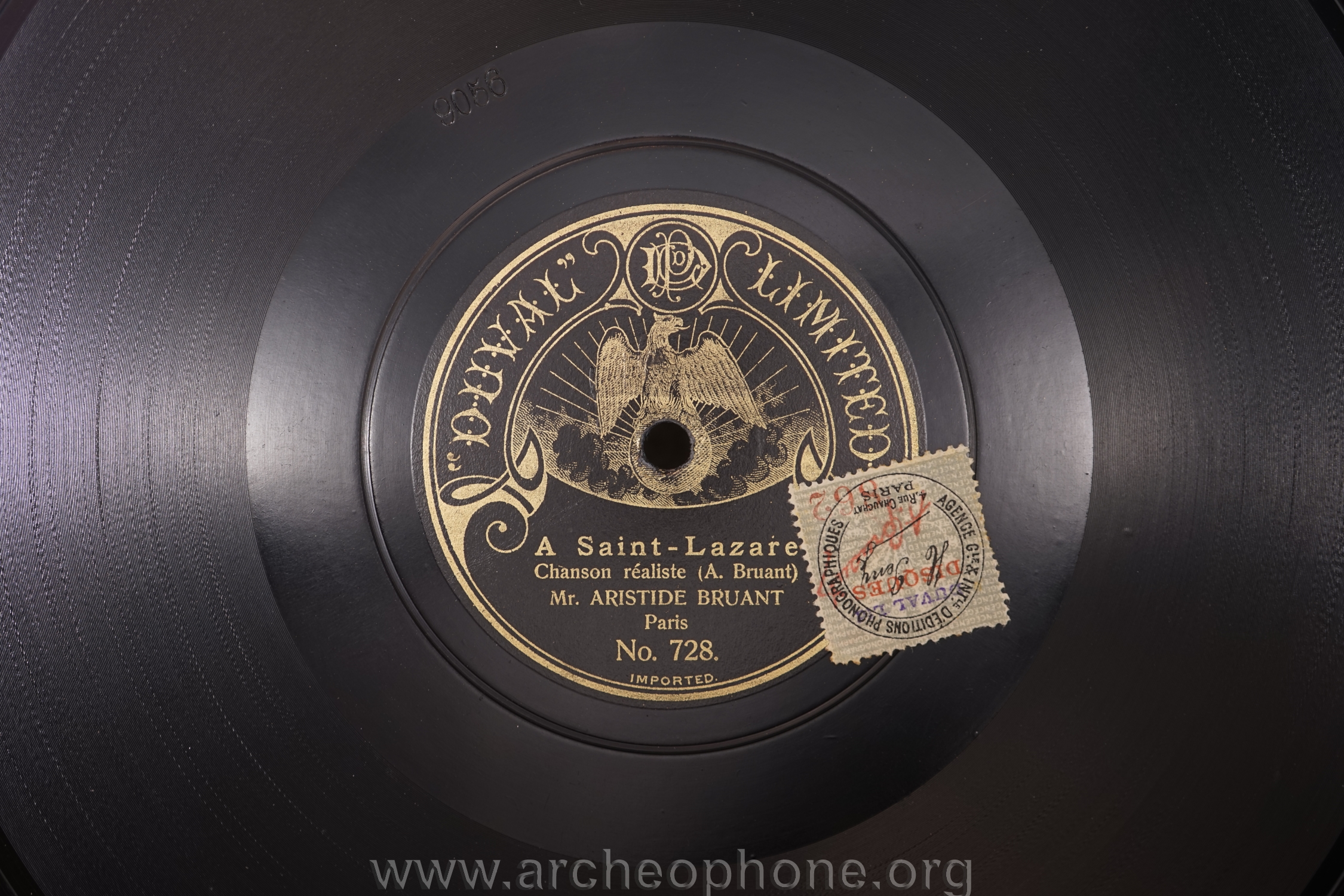 Photo du disque ou cylindre en question