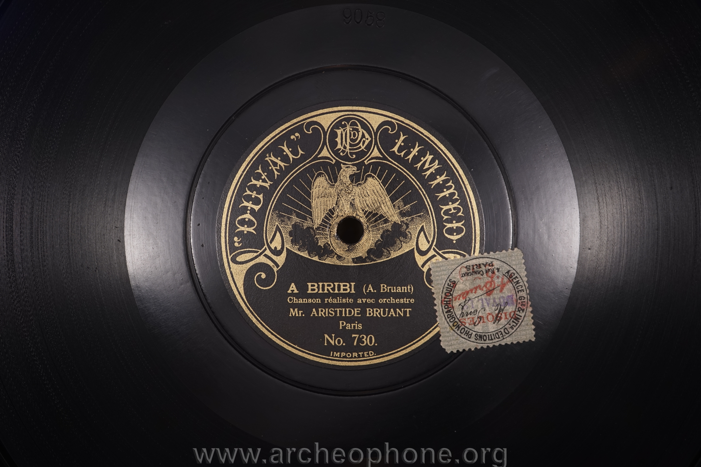 Photo du disque ou cylindre en question