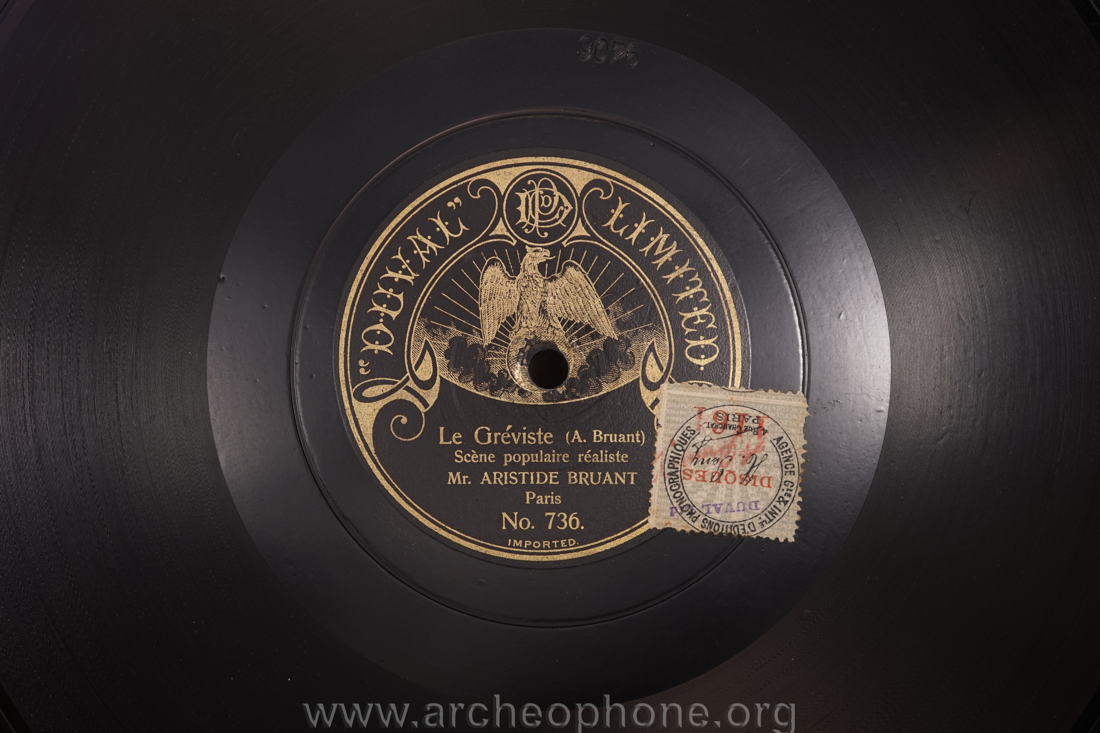 Photo du disque ou cylindre en question