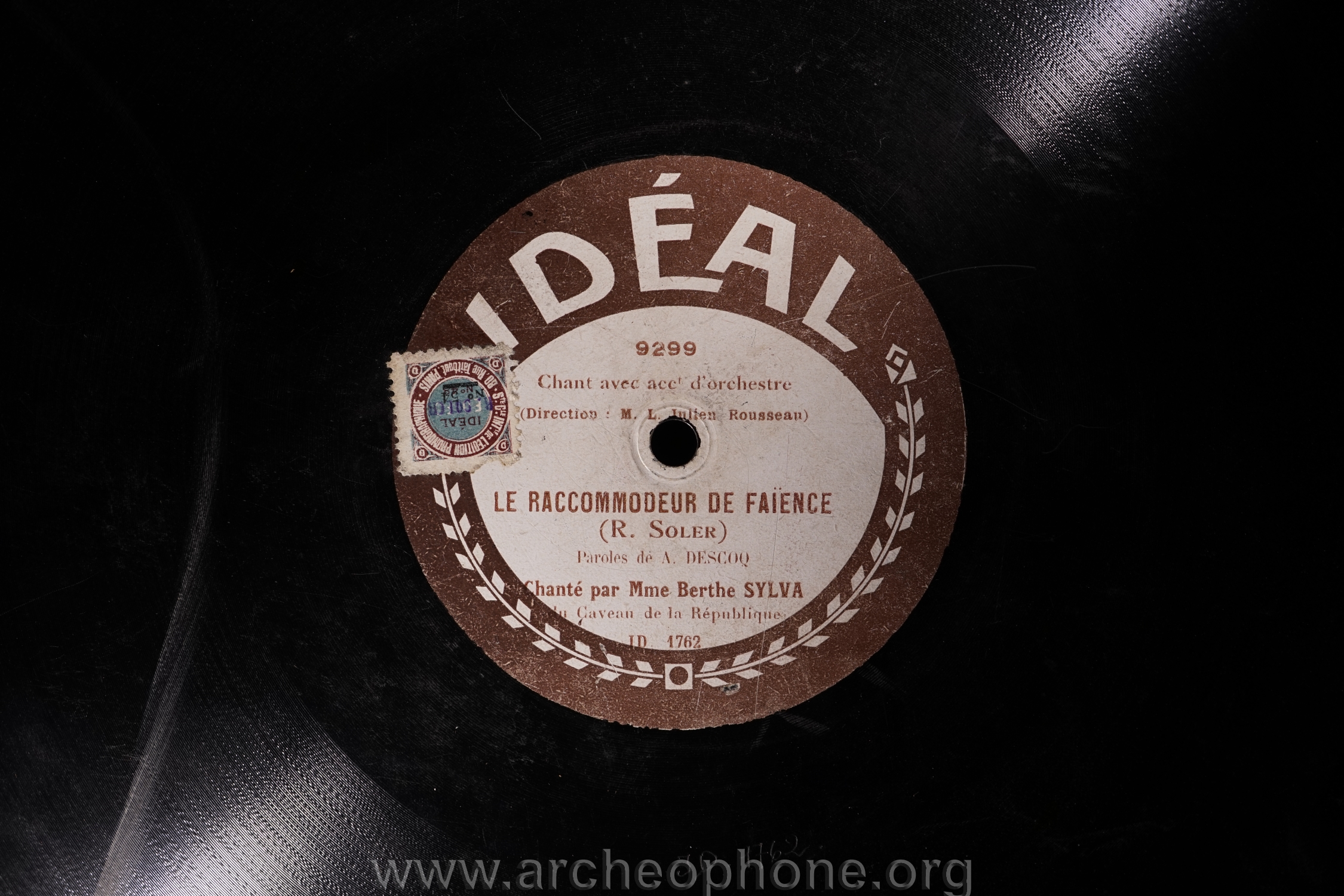 Photo du disque ou cylindre en question