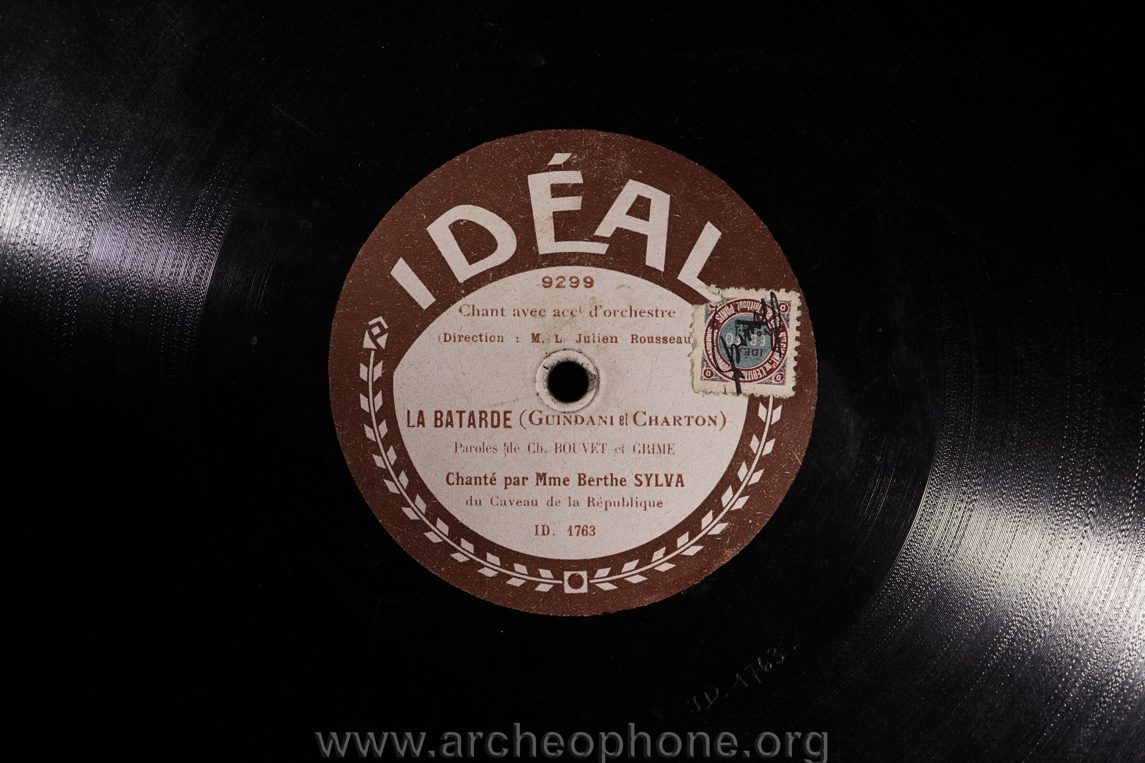 Photo du disque ou cylindre en question