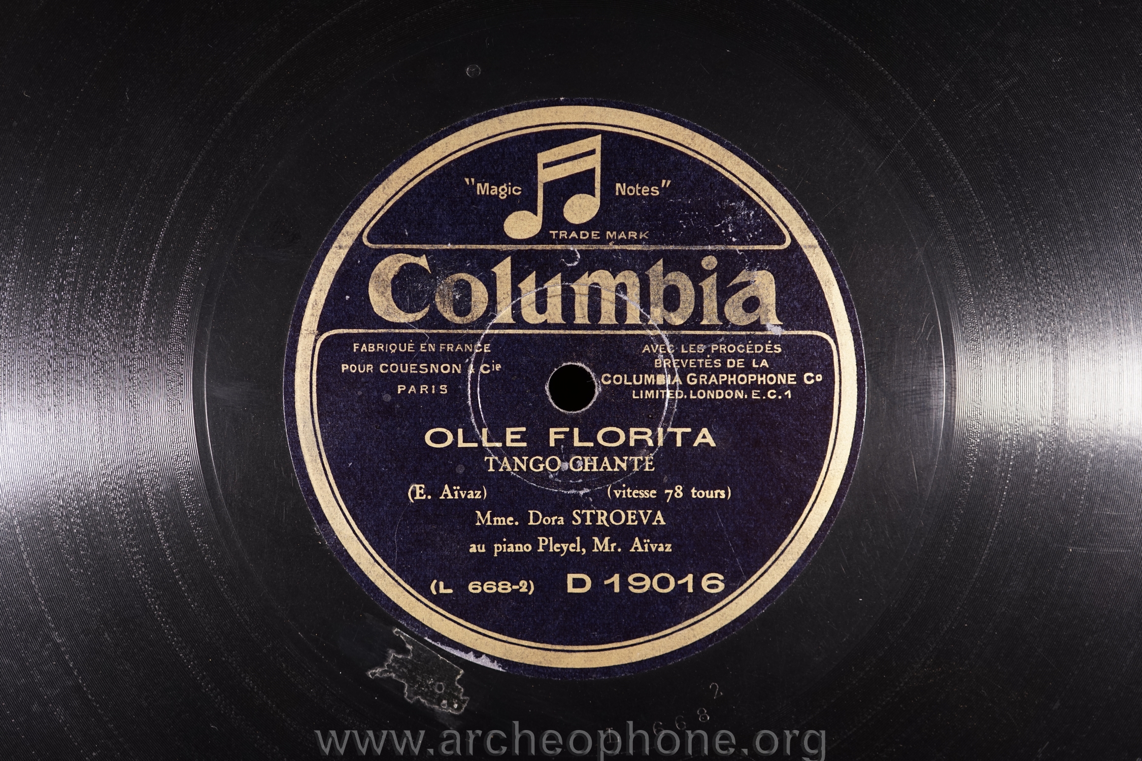 Photo du disque ou cylindre en question