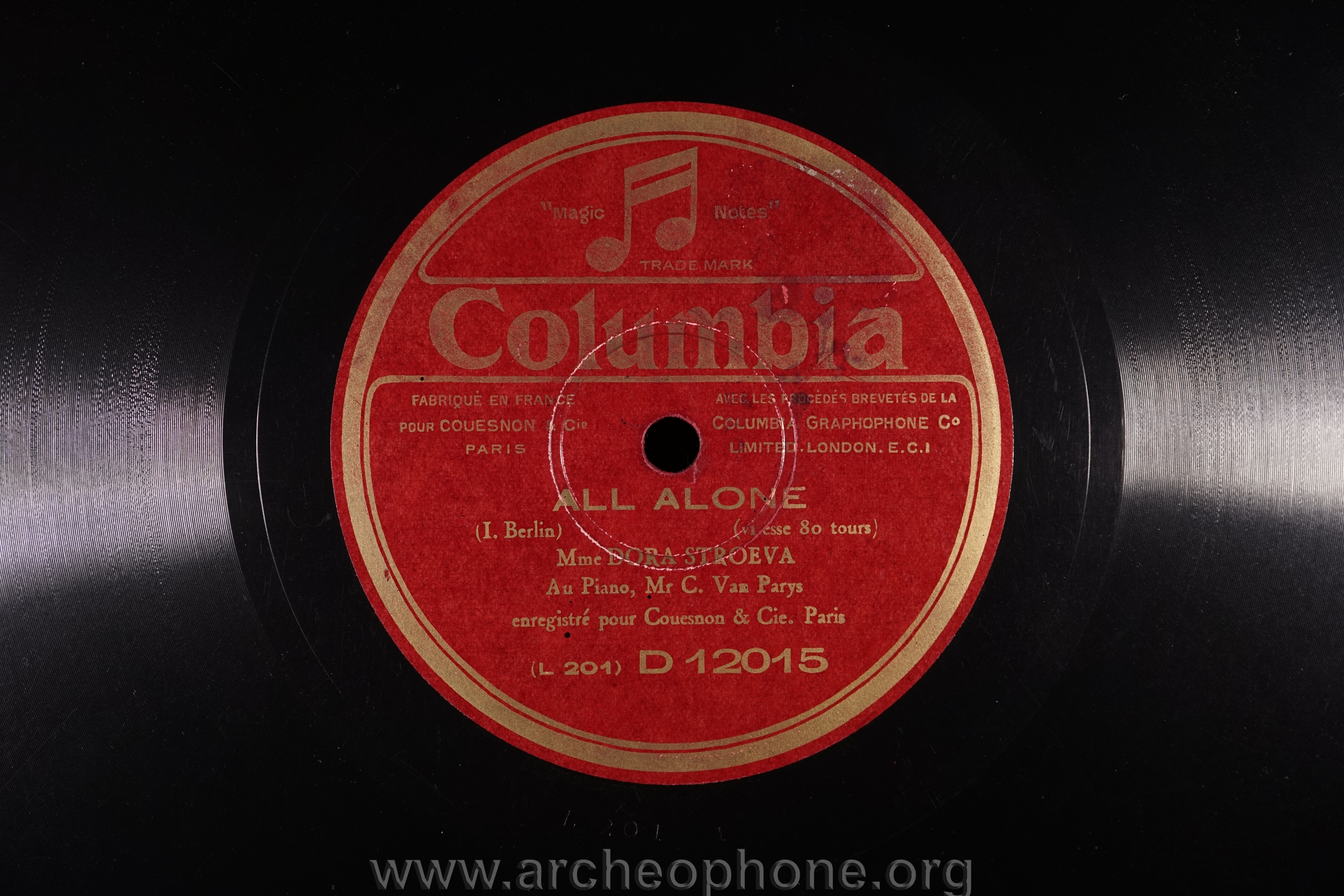 Photo du disque ou cylindre en question