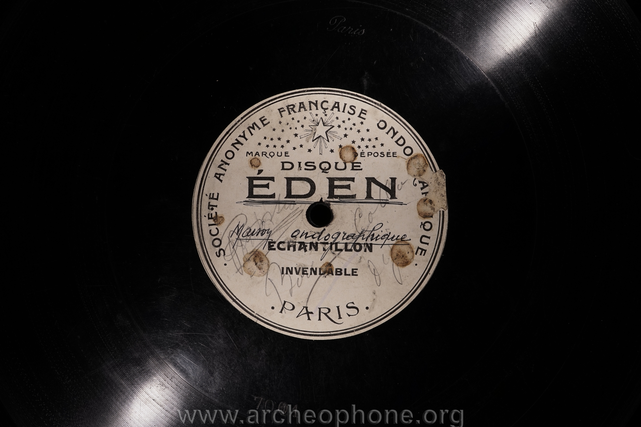 Photo du disque ou cylindre en question