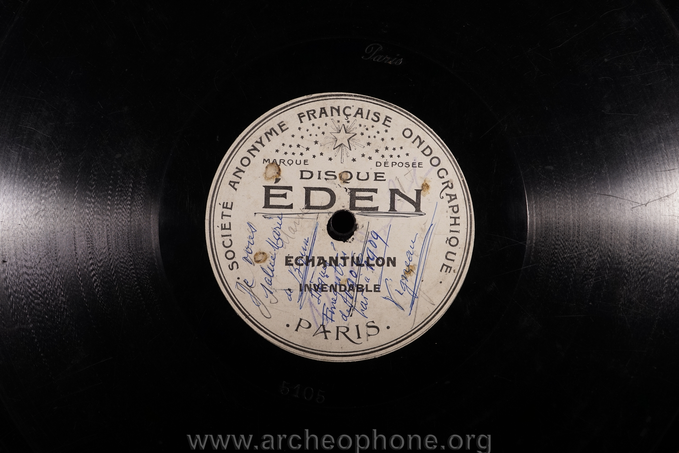 Photo du disque ou cylindre en question