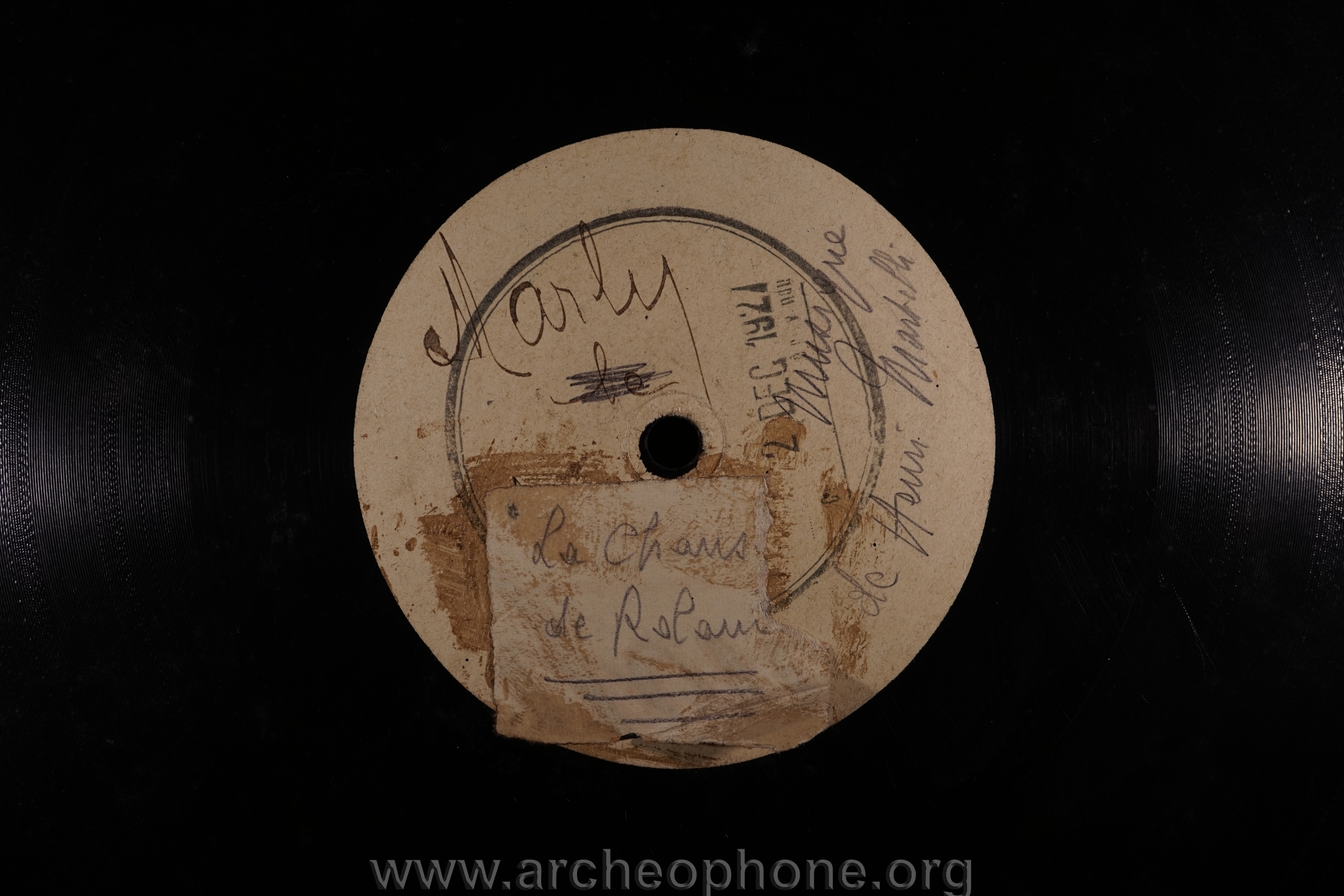 Photo du disque ou cylindre en question