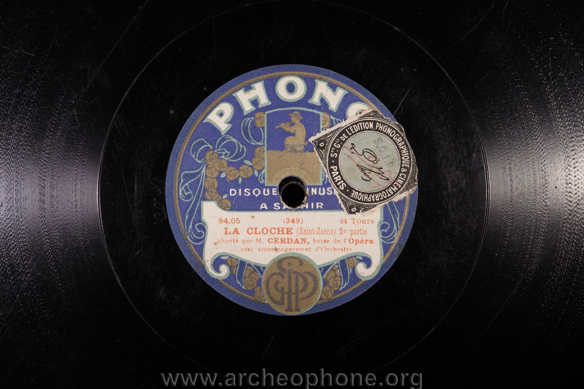 Photo du disque ou cylindre en question