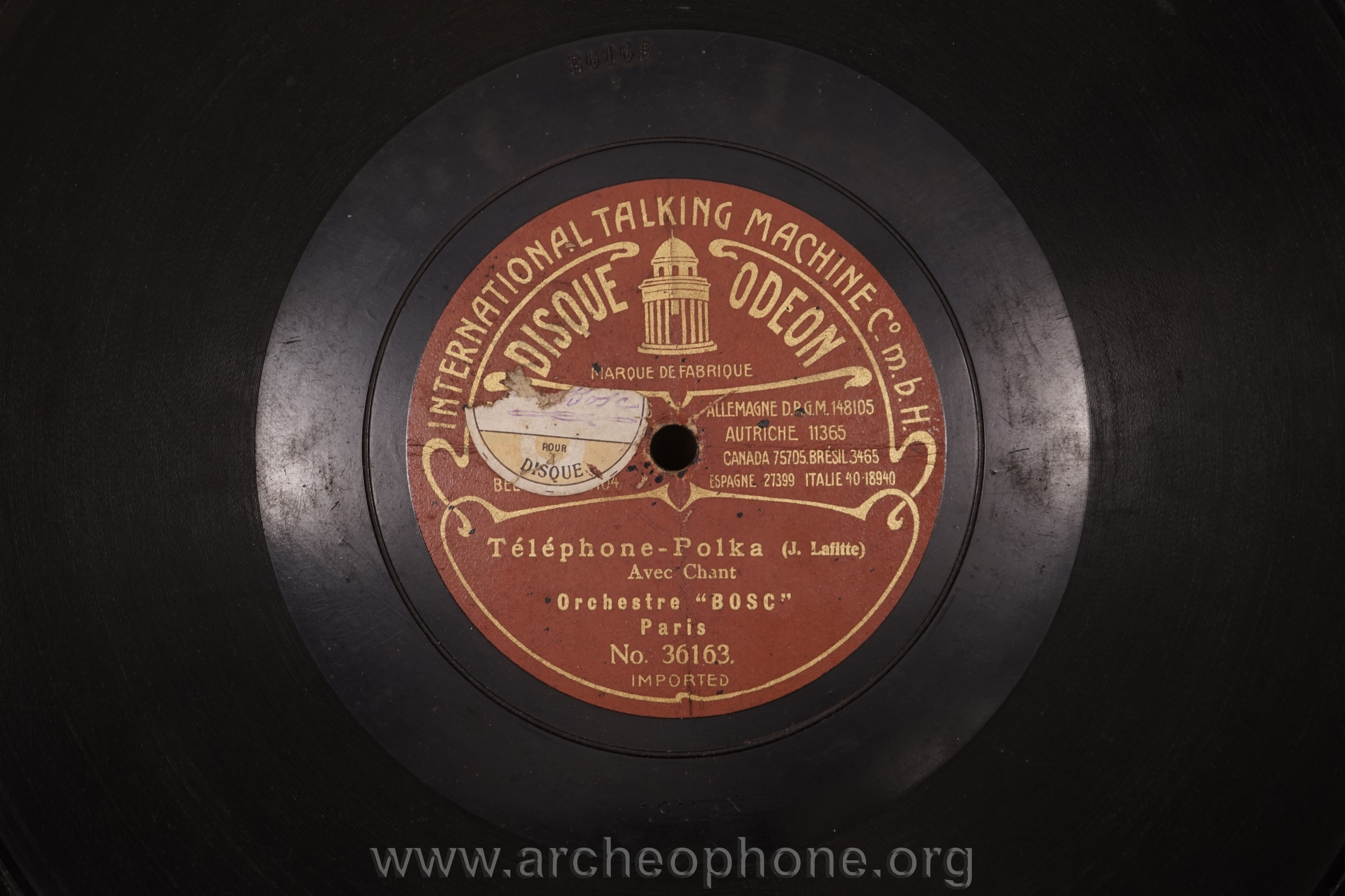 Photo du disque ou cylindre en question