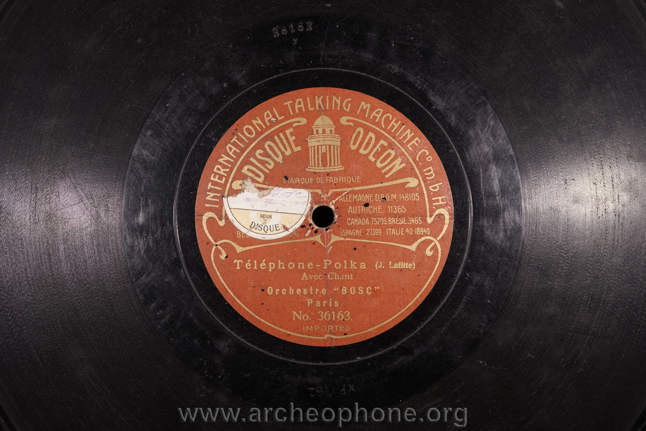 Photo du disque ou cylindre en question