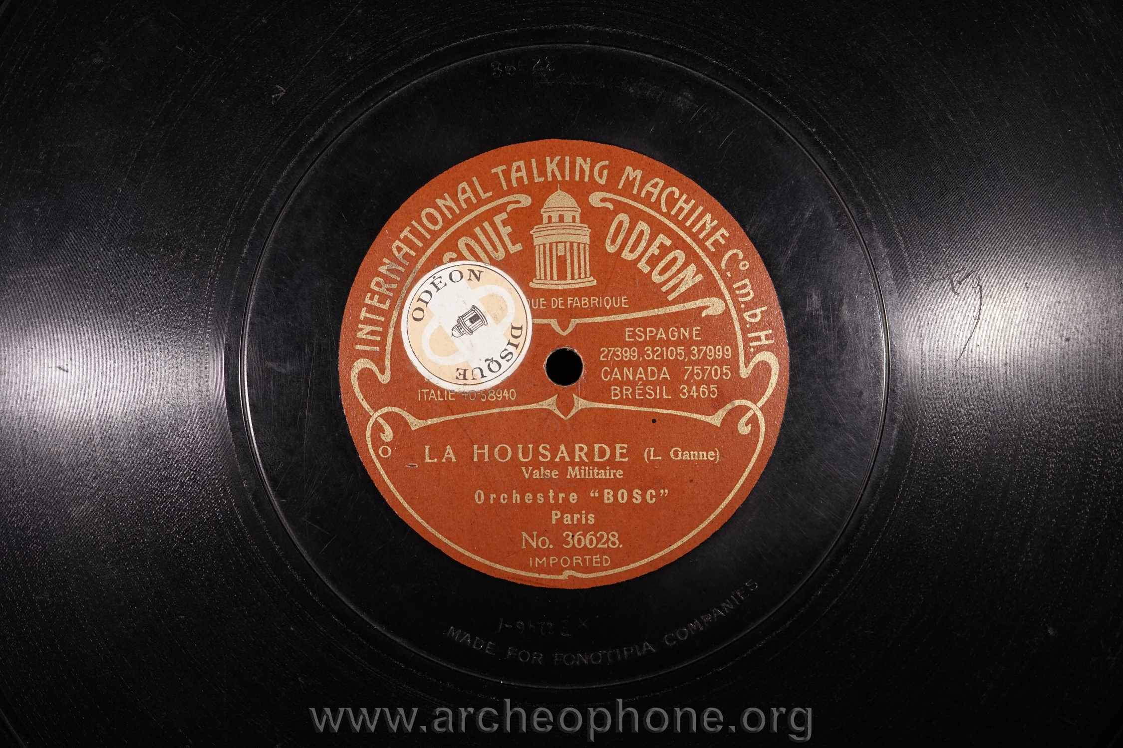 Photo du disque ou cylindre en question