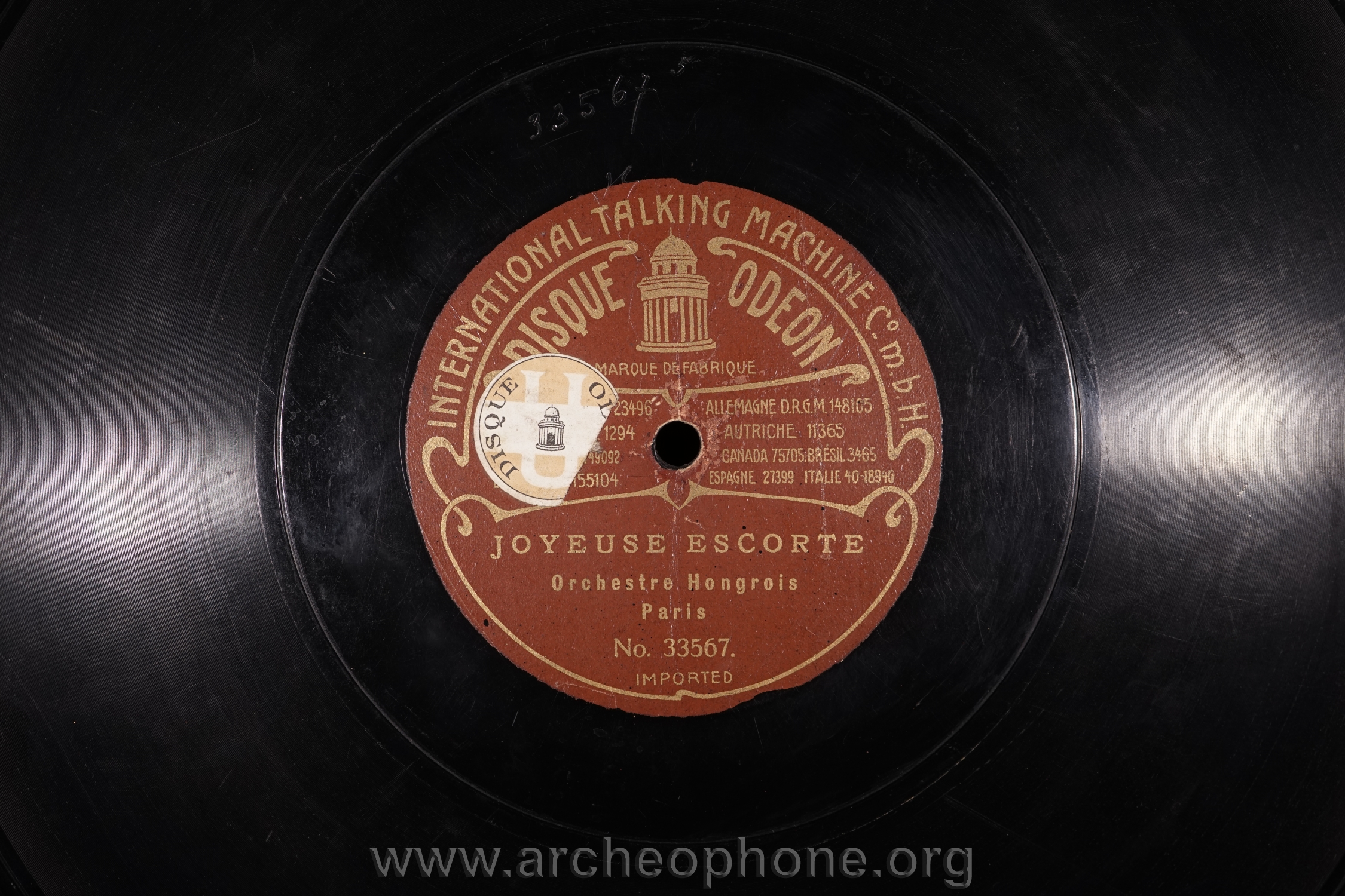 Photo du disque ou cylindre en question