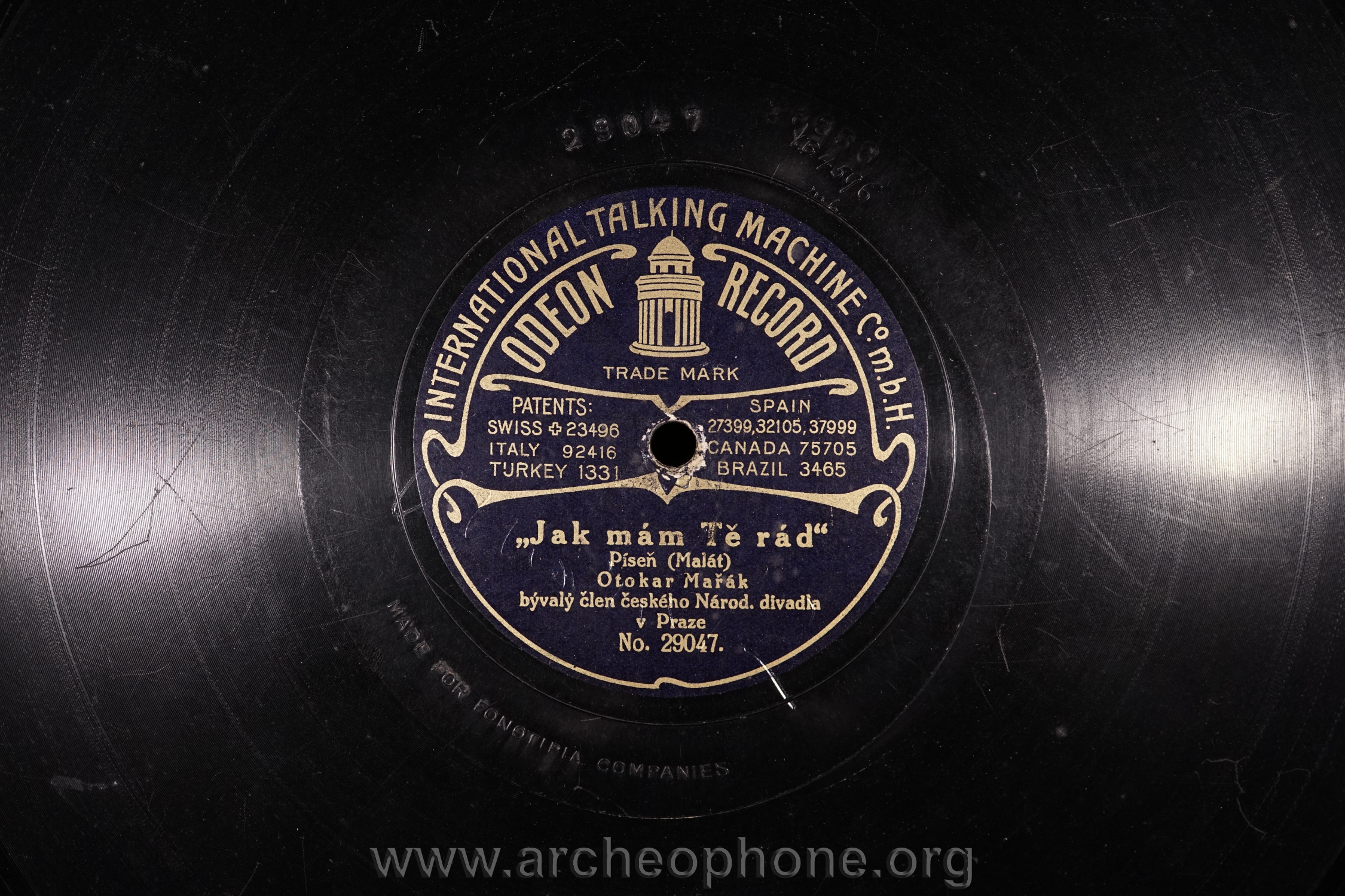 Photo du disque ou cylindre en question