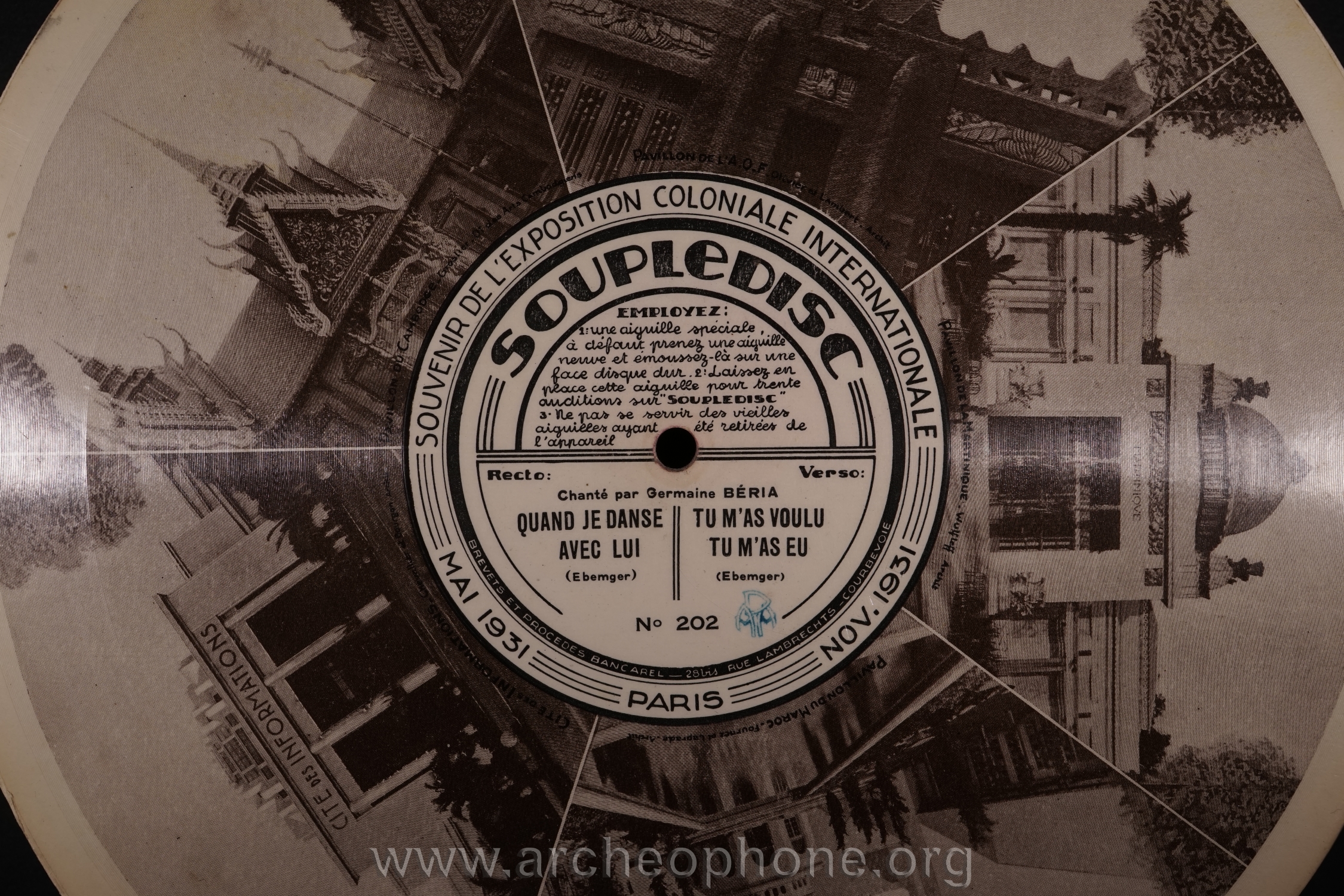 Photo du disque ou cylindre en question