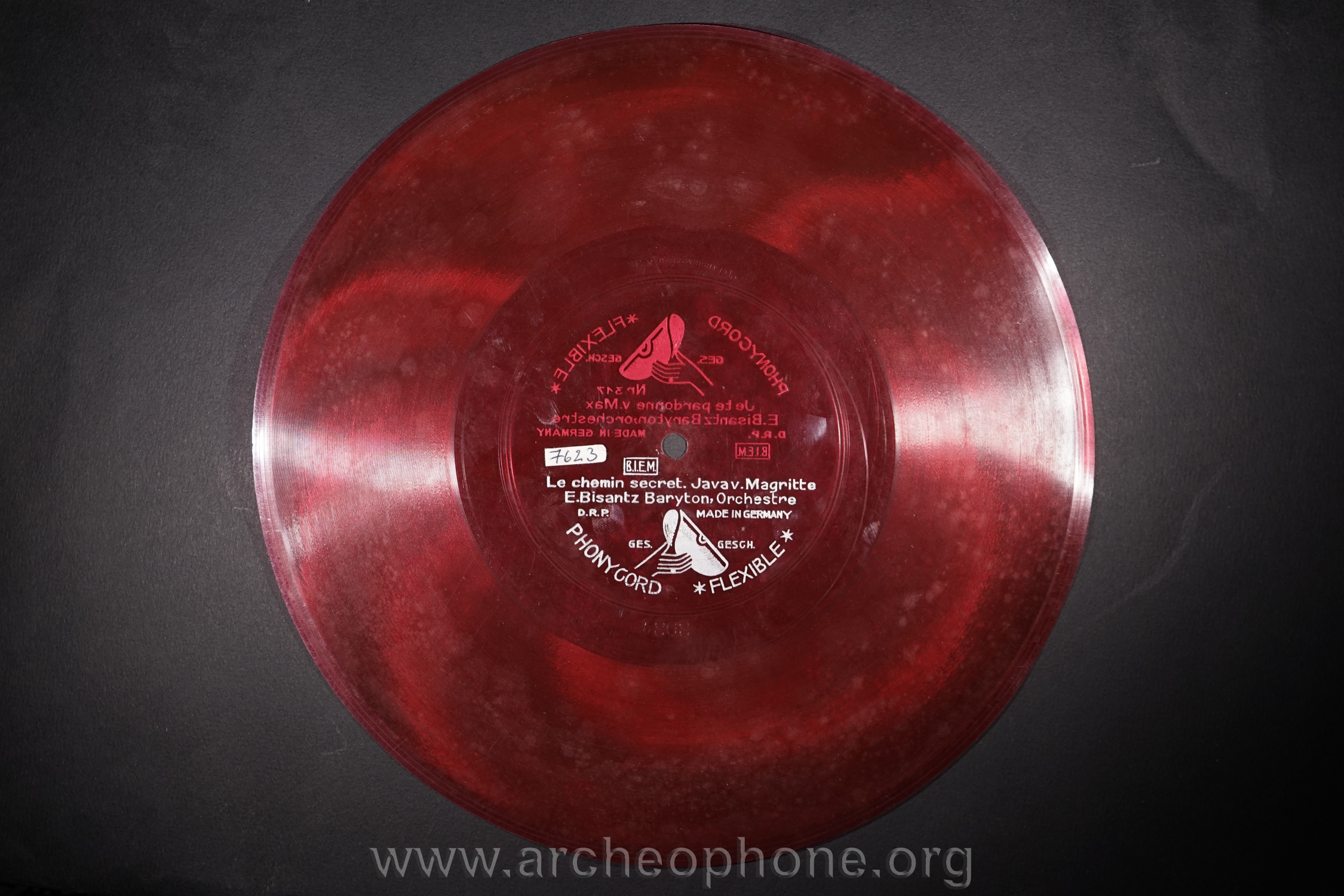 Photo du disque ou cylindre en question