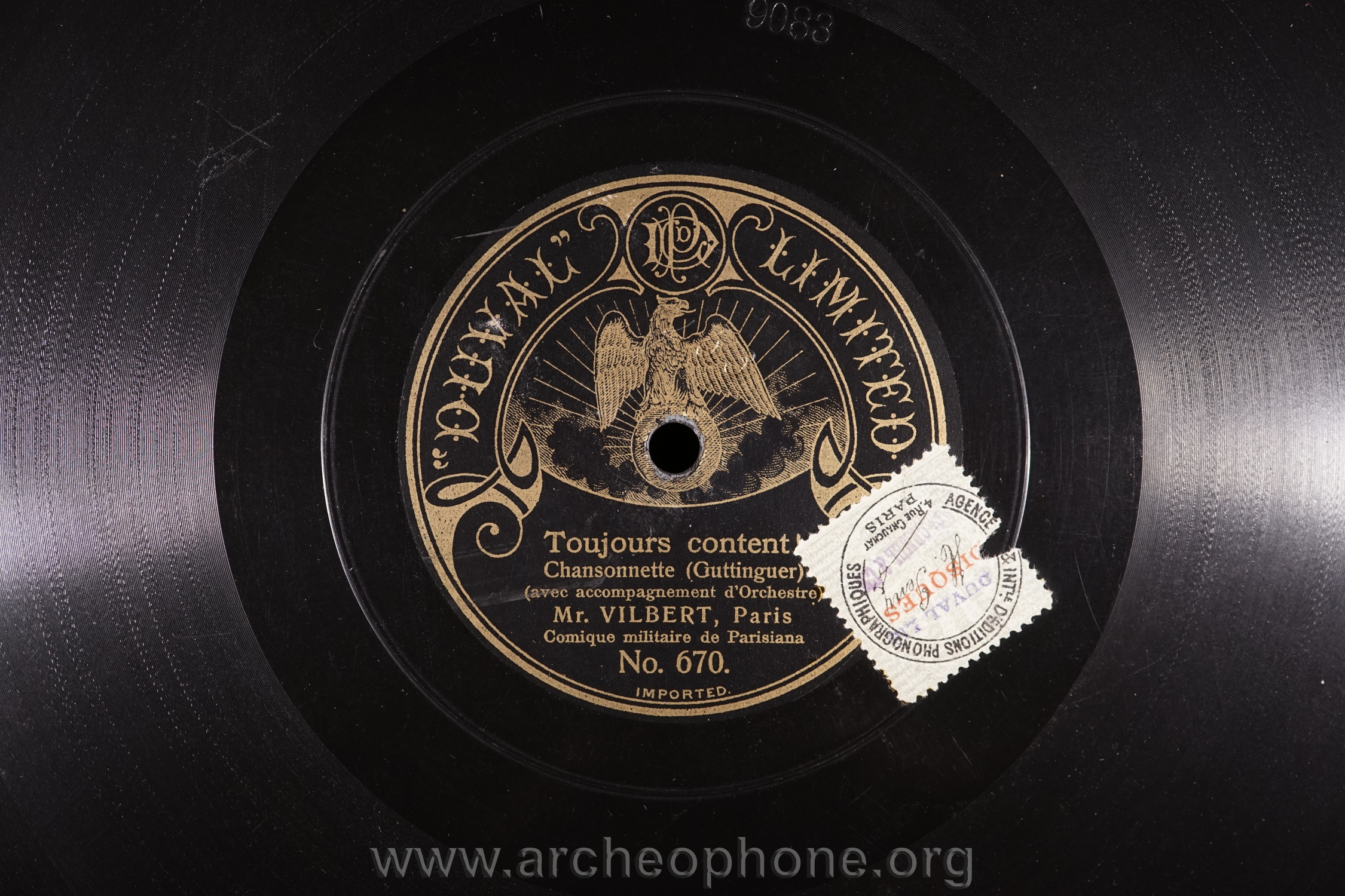 Photo du disque ou cylindre en question