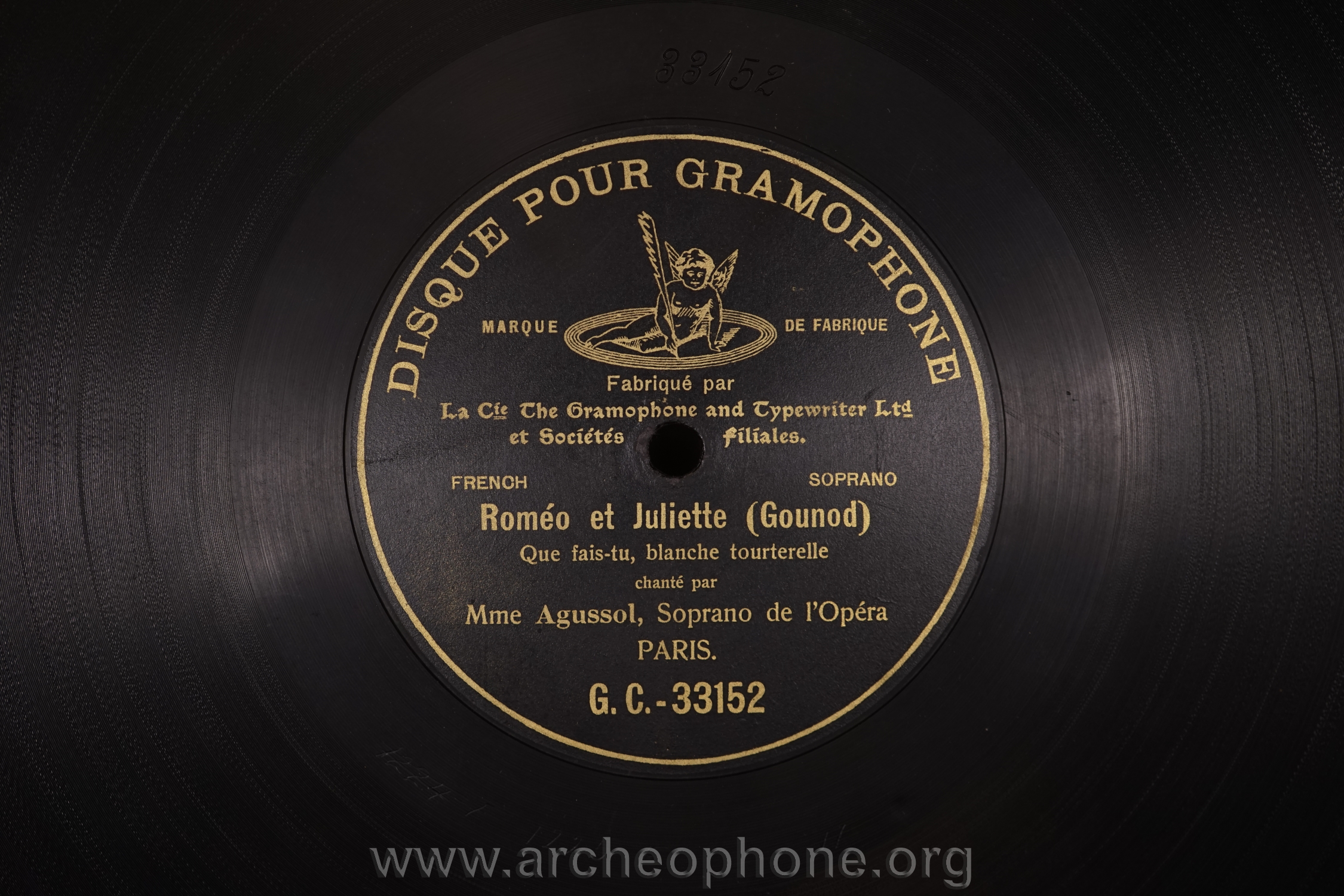 Photo du disque ou cylindre en question