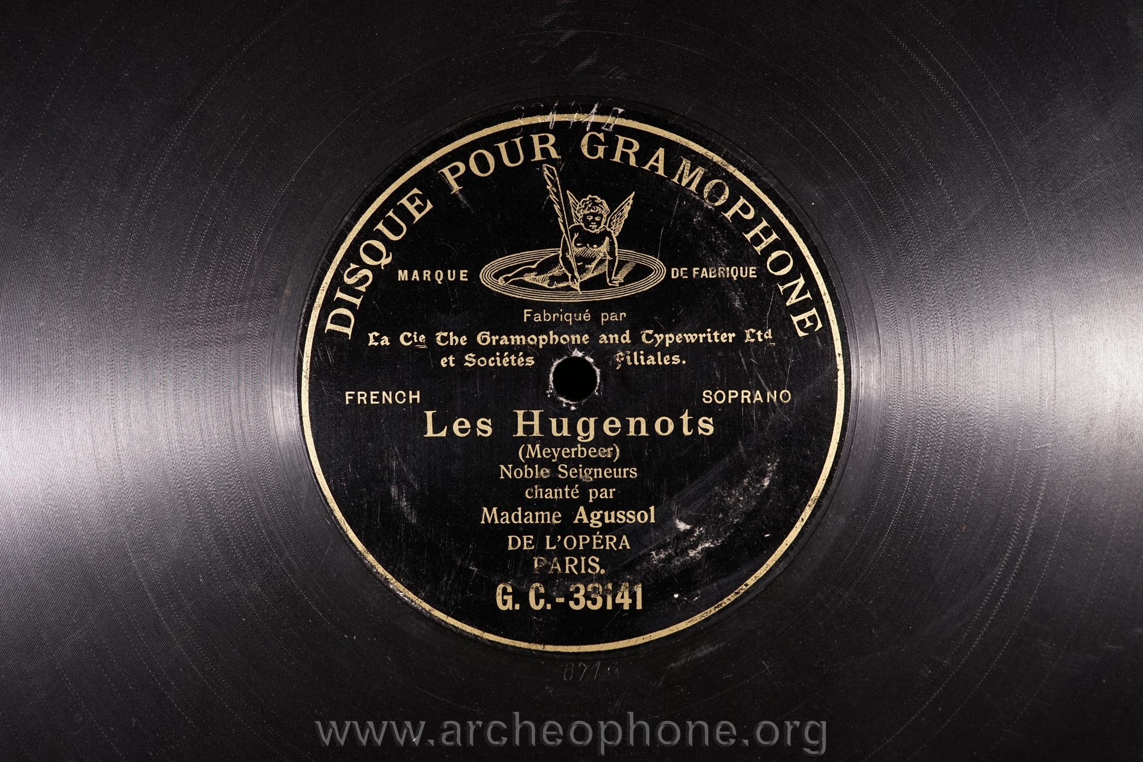 Photo du disque ou cylindre en question