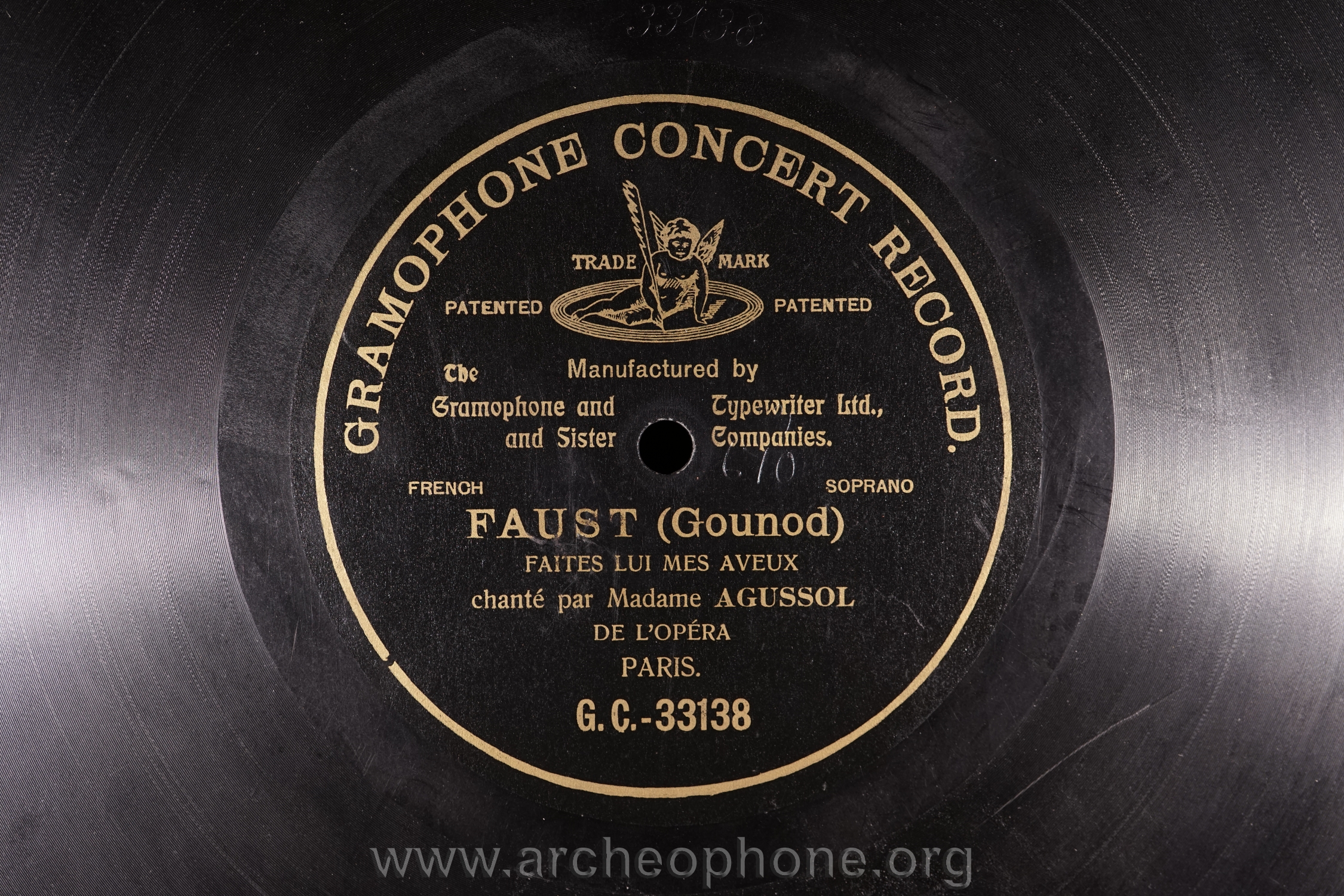 Photo du disque ou cylindre en question