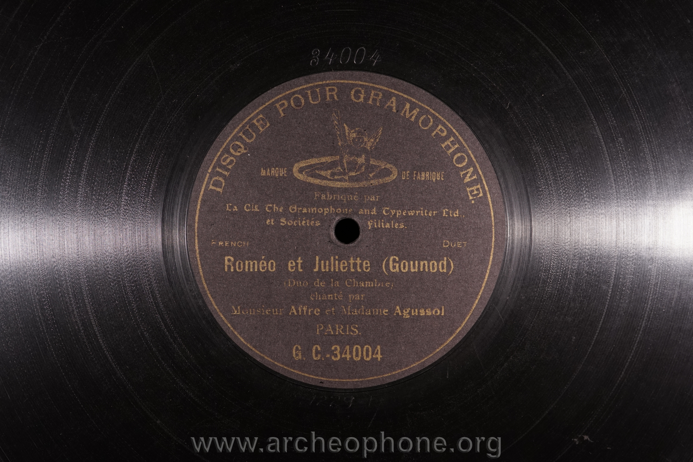 Photo du disque ou cylindre en question