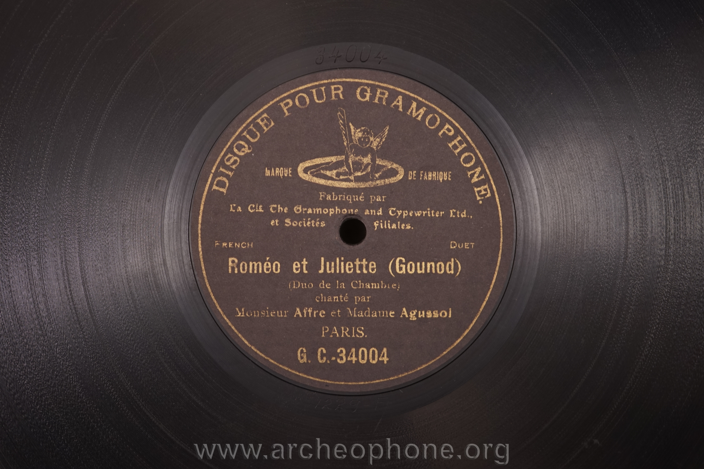 Photo du disque ou cylindre en question