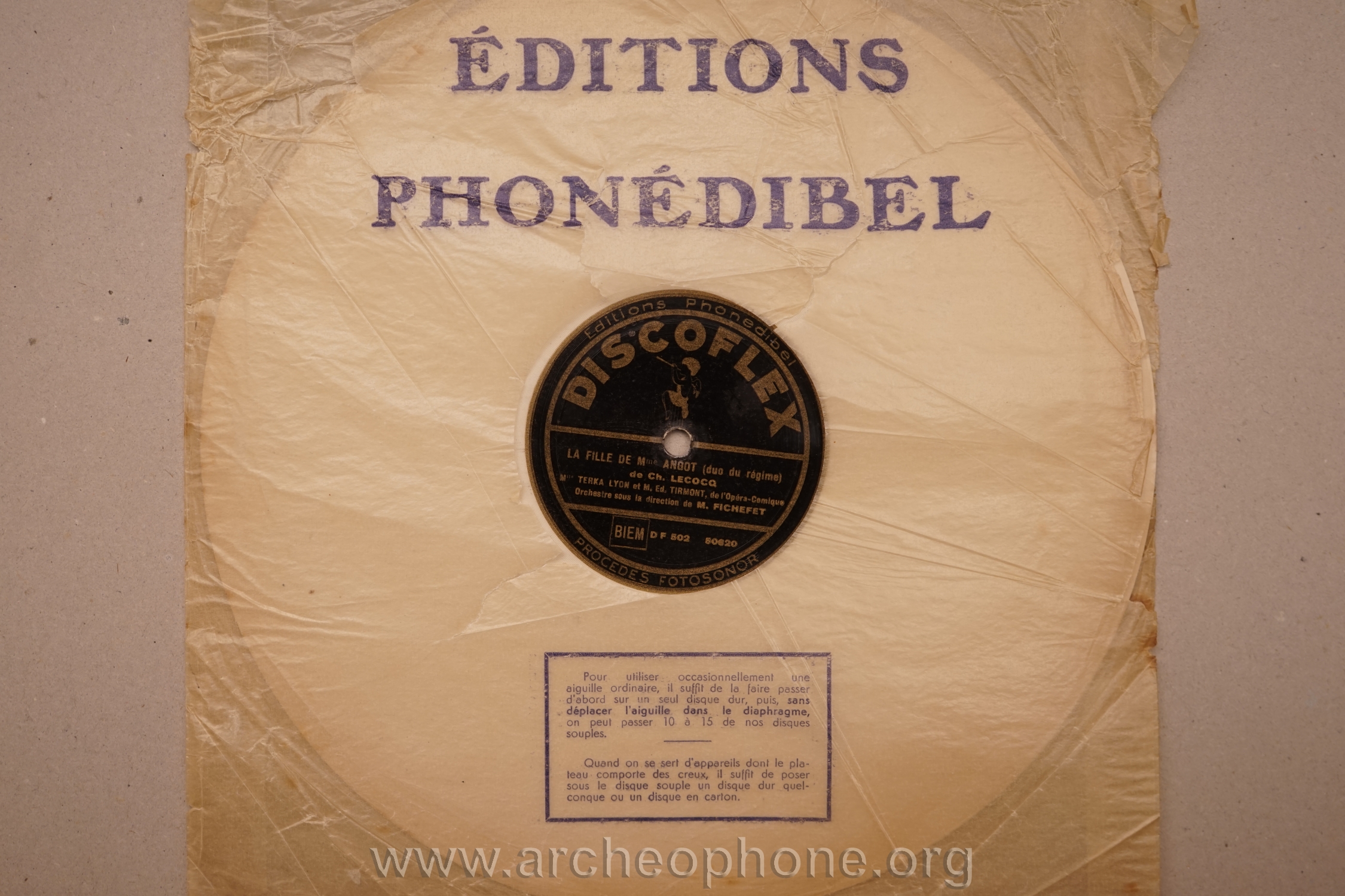 Photo du disque ou cylindre en question