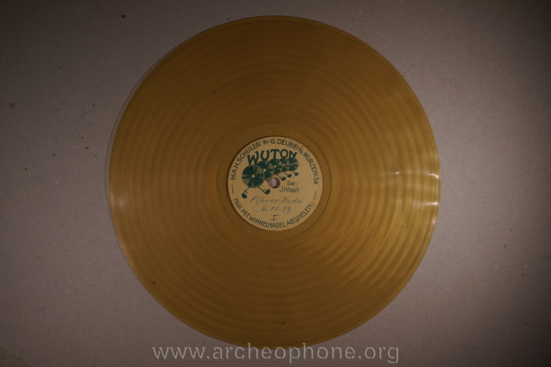 Photo du disque ou cylindre en question