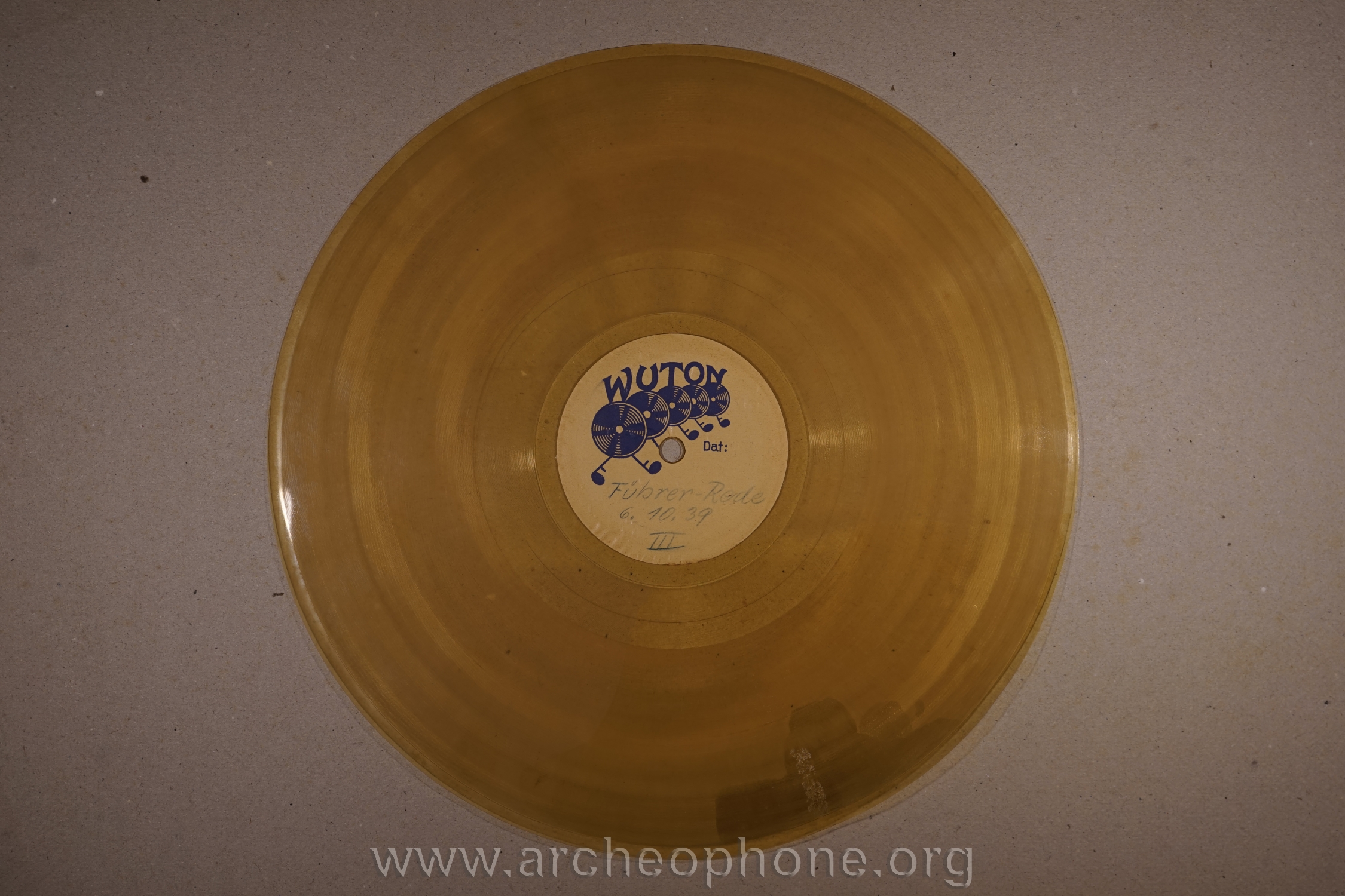 Photo du disque ou cylindre en question