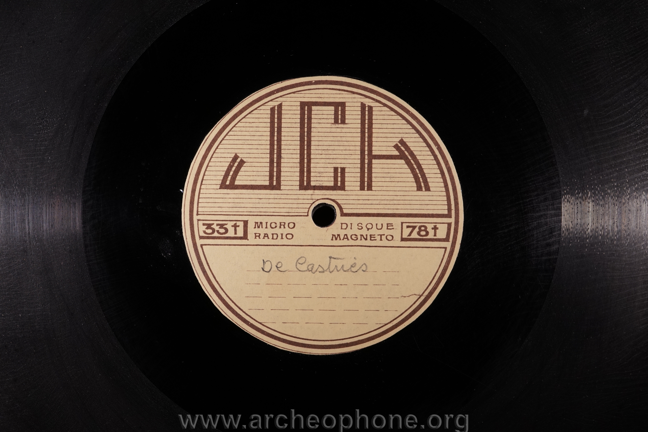 Photo du disque ou cylindre en question