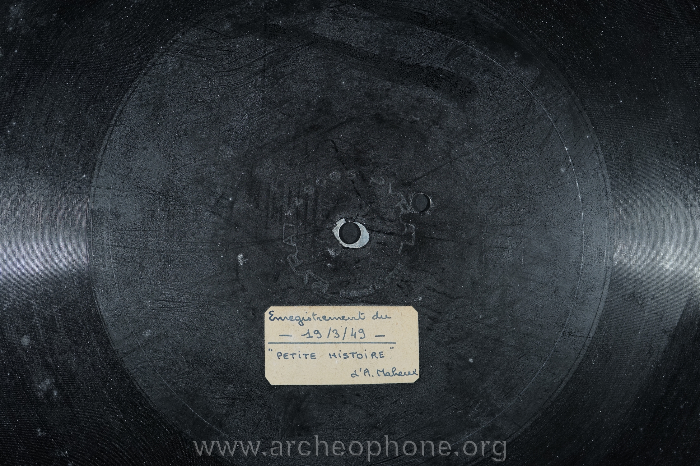 Photo du disque ou cylindre en question