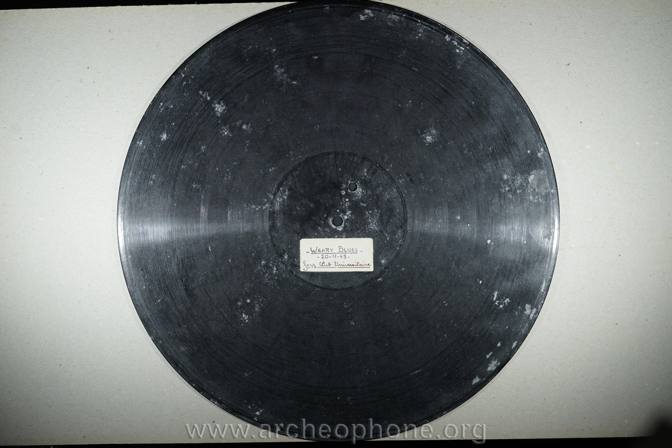 Photo du disque ou cylindre en question
